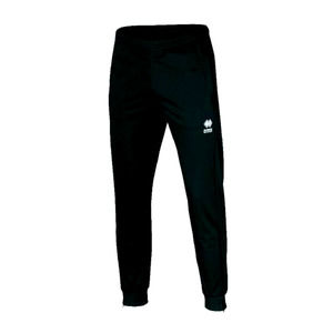 NWT Errea Milo Track Pants Black Slip Pockets Zip Cuffs Athletic Sport S